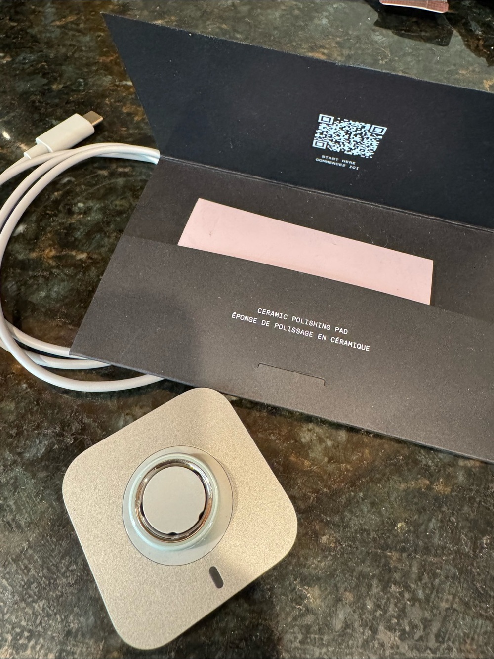 Oura Ring Gen 4 Ceramic Smart Ring in Tide Blue - Size 5 - Picture 3 of 6